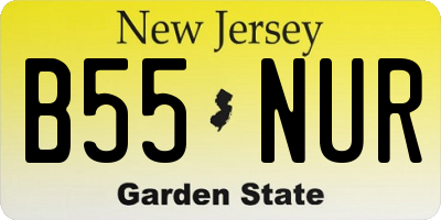 NJ license plate B55NUR