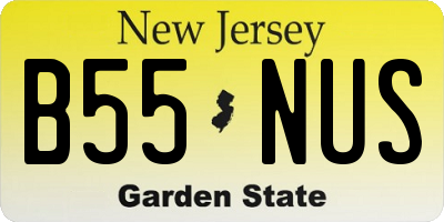 NJ license plate B55NUS