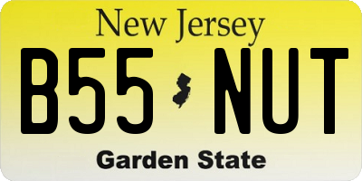 NJ license plate B55NUT