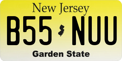 NJ license plate B55NUU