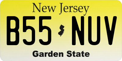 NJ license plate B55NUV