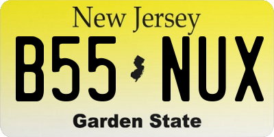 NJ license plate B55NUX