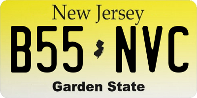 NJ license plate B55NVC