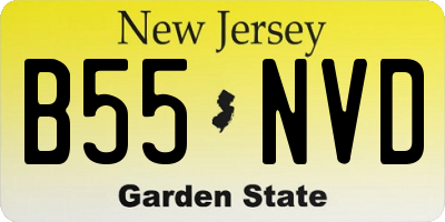NJ license plate B55NVD