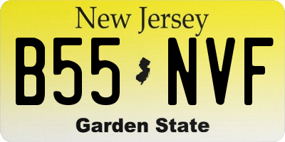 NJ license plate B55NVF