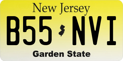 NJ license plate B55NVI