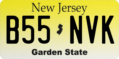 NJ license plate B55NVK