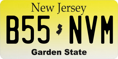 NJ license plate B55NVM