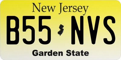 NJ license plate B55NVS