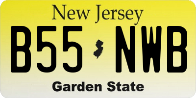 NJ license plate B55NWB
