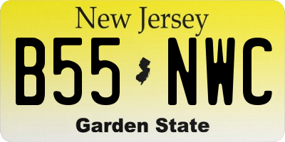 NJ license plate B55NWC