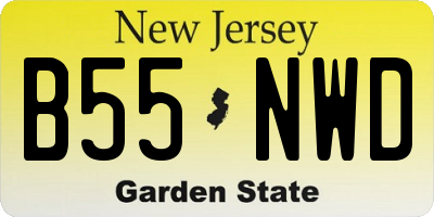 NJ license plate B55NWD