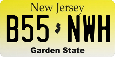 NJ license plate B55NWH