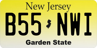 NJ license plate B55NWI