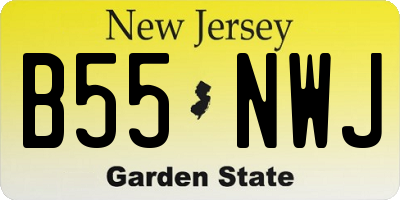 NJ license plate B55NWJ