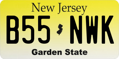 NJ license plate B55NWK