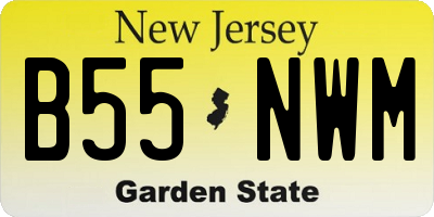 NJ license plate B55NWM