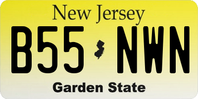 NJ license plate B55NWN