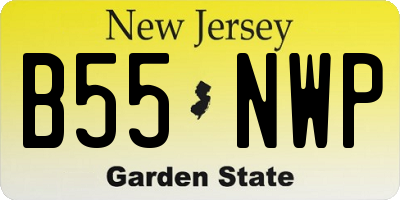 NJ license plate B55NWP