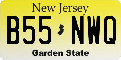 NJ license plate B55NWQ