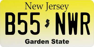 NJ license plate B55NWR