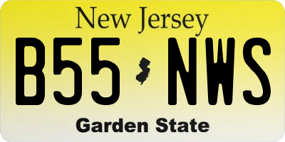 NJ license plate B55NWS