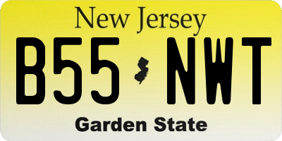 NJ license plate B55NWT