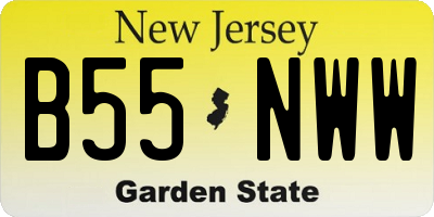 NJ license plate B55NWW