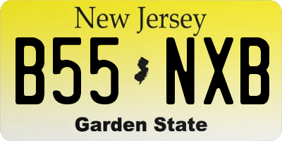 NJ license plate B55NXB