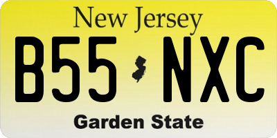 NJ license plate B55NXC