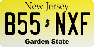 NJ license plate B55NXF
