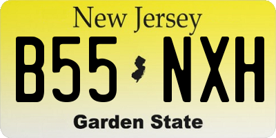 NJ license plate B55NXH