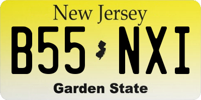 NJ license plate B55NXI