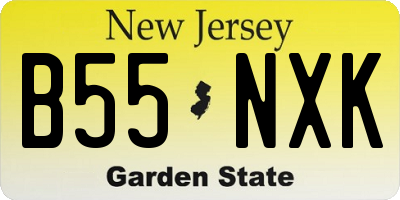 NJ license plate B55NXK
