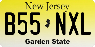 NJ license plate B55NXL