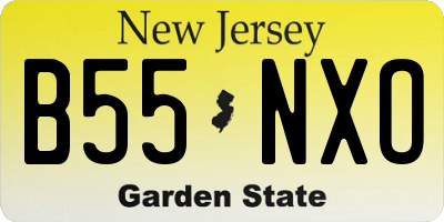 NJ license plate B55NXO