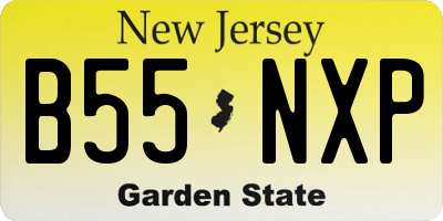 NJ license plate B55NXP