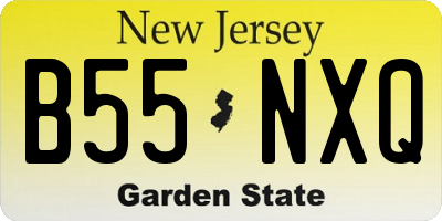 NJ license plate B55NXQ