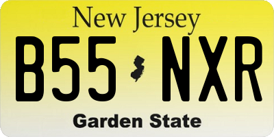 NJ license plate B55NXR