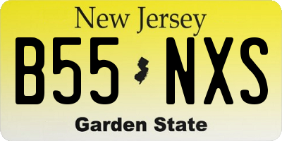 NJ license plate B55NXS