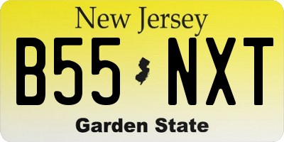 NJ license plate B55NXT
