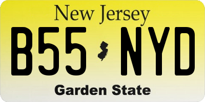 NJ license plate B55NYD