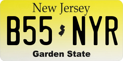 NJ license plate B55NYR