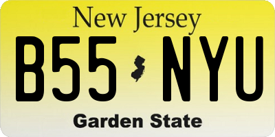 NJ license plate B55NYU