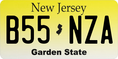 NJ license plate B55NZA