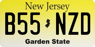 NJ license plate B55NZD