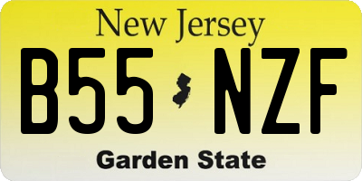 NJ license plate B55NZF