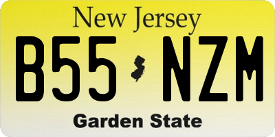 NJ license plate B55NZM