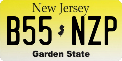 NJ license plate B55NZP