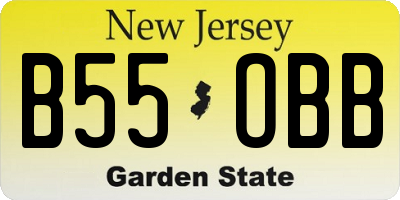 NJ license plate B55OBB